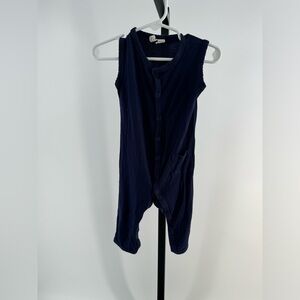Kyte Baby navy blue sleeveless snap romper size 12-18 months